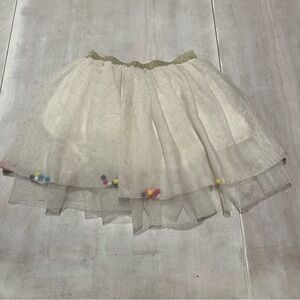 Betsey Johnson Tulle Skirt with Pom Poms